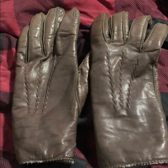 not sure Accessories - Vintage Leather/Cashmere Gloves
